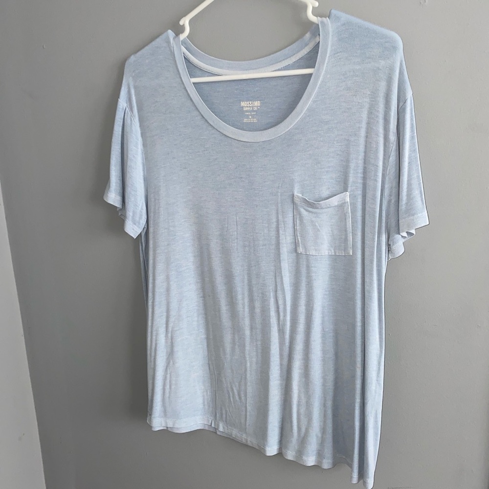 Comfy Blue Pocket T-Shirt